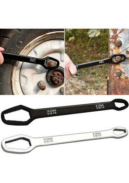150MM 3-17MM Gümüş Evrensel Torx Anahtarı 8-22MM Ayarlanabilir Kendinden Sıkma Gözlük Anahtarı Çift Kafalı Torx Anahtarı Torx Anahtarı El Aletleri (Yurt Dışından) indirimleri