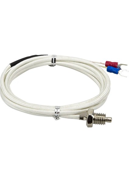 E M6 Konu FTARB01 K E Tipi M6 M8 M10 Cıvata Kafası 2m Fiberglas Örgülü Kablo Vidalı Termokupl Sıcaklık Sensörü (Yurt Dışından)