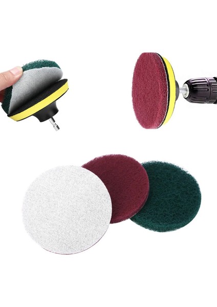 3 Adet 5 Inç Matkap Güç Fırça Kiremit Scrubber Ovma Pedi Temizlik Bezi Endüstriyel Ovma Pedleri Naylon Parlatma Parlatma Araçları (Yurt Dışından)