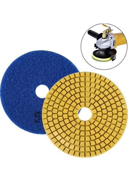 1500 Parlatma Pedleri Kiti 4 Inç 100MM Islak Kuru Granit Taş Beton Mermer Parlatma Taşlama Diskleri Seti (Yurt Dışından)