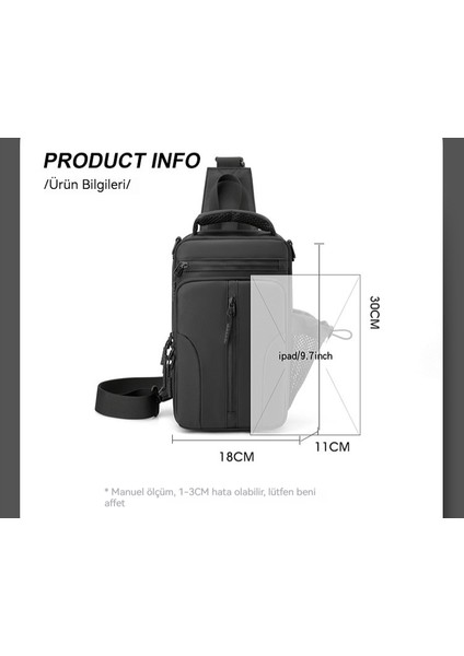 Erkek Fonksiyonel Anti-Su Çapraz Omuz Açık Çok Fonksiyonlu Tek Omuz Çapraz Sırt Çantası (Yurt Dışından) indirimleri