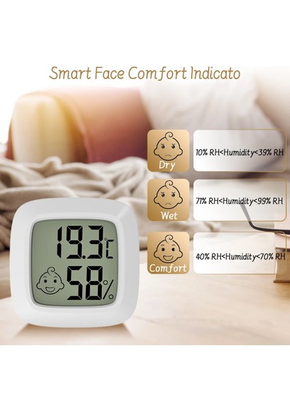 1 Adet Temea Mini LCD Dijital Termometre Higrometre Nem Ölçer Kapalı Nem Ölçer Oda Sıcaklık Sensörü Hava Istasyonu (Yurt Dışından) fırsatları