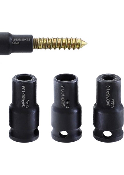 M10X1.5 3 Adet Ekleme Somun Soket Adaptör Konu Soket Anahtarları Altıgen Soket Adaptör Cıvata Sürücüleri Tamir Aracı Kiti El Seti Onarım Aracı (Yurt Dışından)