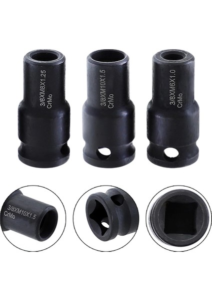 M10X1.5 3 Adet Ekleme Somun Soket Adaptör Konu Soket Anahtarları Altıgen Soket Adaptör Cıvata Sürücüleri Tamir Aracı Kiti El Seti Onarım Aracı (Yurt Dışından)