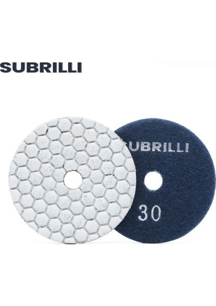 GRIT800 1 Adet 3 Inç Subrıllı 3" Elmas Parlatma Parlak Ped Kuru Kullanım Taş Mermer Granit Cam Cilası Fayans Zımpara Diski Parlatma Diski 1 Adet (Yurt Dışından)