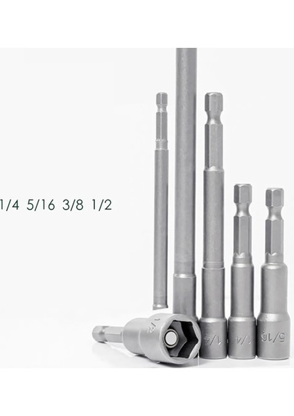 65MM x 1ı2 1 Adet 1/4 3/8 1/2 5/16 7/16 Inç Manyetik Altıgen Soket Kol Bit Somun Sürücü Elektrikli Matkaplar Için Darbeli Sürücüler El Matkapları Araçları (Yurt Dışından)