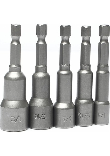 65MM x 1ı2 1 Adet 1/4 3/8 1/2 5/16 7/16 Inç Manyetik Altıgen Soket Kol Bit Somun Sürücü Elektrikli Matkaplar Için Darbeli Sürücüler El Matkapları Araçları (Yurt Dışından)