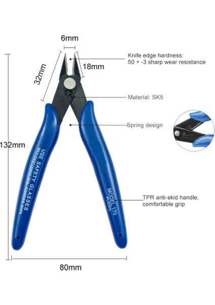 1 Adet Çapraz Pense Evrensel Pense Çok Fonksiyonlu Aletler Yan Kesme Pensesi Tel Kesici Snips Gömme Pense Aracı (Yurt Dışından) modelleri