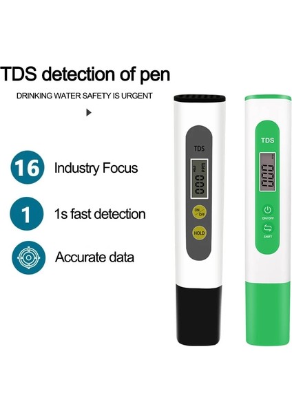 Yeşil Tds Metre Dijital Su Kalitesi Testi Otomatik Kalibrasyon 0 ~ 9990PPM Yüzme Havuzu Içme Suyu Kalitesi Saflık Testi Ph Metre (Yurt Dışından) fiyatları