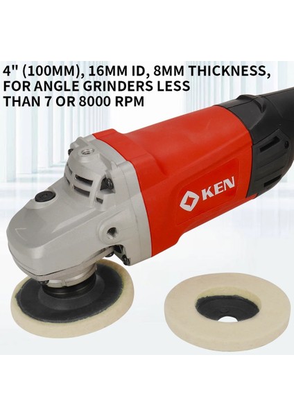 Siyah 3 Adet 1/3 Adet 4 ''yuvarlak Parlatma Tekerleği Keçe Yün Parlatıcı Parlatıcılar Ped Tampon Disk Araçları (Yurt Dışından) modelleri