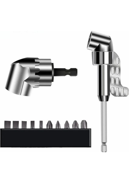 300MM Siyah 105 Derece Açı Tornavida Seti Tutucu Adaptörü Ayarlanabilir Uçları Nozullar Tornavida Ucu Sağ Açı Kafa Altıgen Bit Soket 1/4" (Yurt Dışından) fiyatları