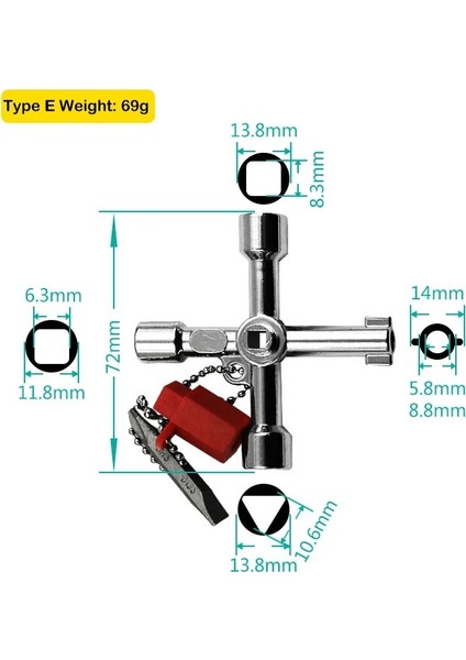 B Tipi Çok Fonksiyonlu Phillips Anahtarı 4 Yollu Evrensel Dahili Üçgen Anahtar Anahtarı Yüksek Kaliteli Çok Fonksiyonlu Tamir Araçları El Aletleri (Yurt Dışından) fırsatları