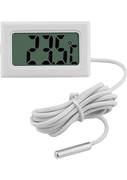 1m Beyaz 1/2/3/5m Mini Dijital LCD Kapalı Uygun Sıcaklık Sensörü Nem Ölçer Termometre Higrometre Ölçer Su Geçirmez Prob (Yurt Dışından)