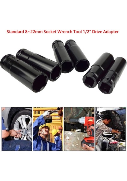 17MM 1 Adet 1/2 ''uzun Darbe Soketleri 6 Noktalı Altıgen Anahtar Siyah Metrik 8 ~ 19MM Soket Kafası Yüksek Tork Pnömatik Anahtar Mekanik Aletler (Yurt Dışından)