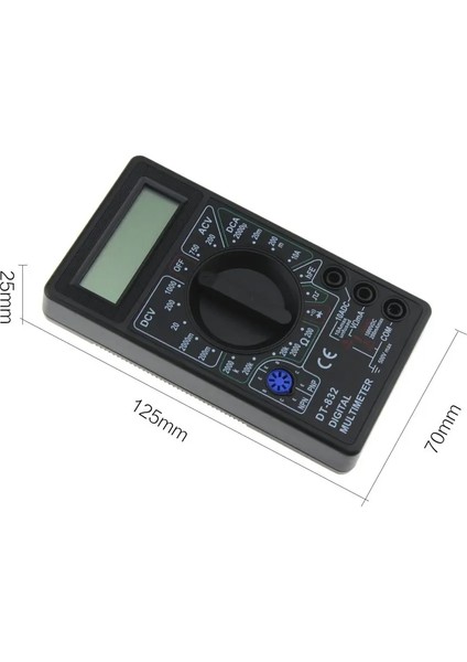 Sarı DT-832 Mini Cep Dijital Multimetre 1999 Sayımları Ac/dc Volt Amp Ohm Diyot Hfe Süreklilik Test Cihazı Ampermetre Voltmetre Ohmmetre (Yurt Dışından)