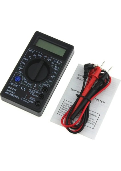 Sarı DT-832 Mini Cep Dijital Multimetre 1999 Sayımları Ac/dc Volt Amp Ohm Diyot Hfe Süreklilik Test Cihazı Ampermetre Voltmetre Ohmmetre (Yurt Dışından)