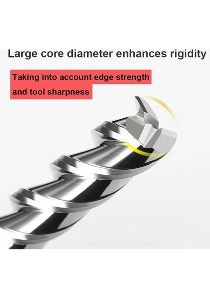 1.0X4DX50L HRC55 End Mills Alüminyum 3 Flüt Cnc Spiral Freze Uçları Demir Dışı Metal Upcut Freze Kesici Karbür Tungsten Çelik Aletler (Yurt Dışından)