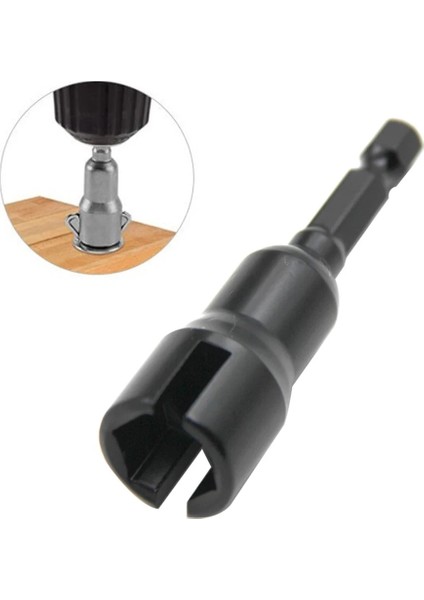 1/4 Inç Kelebek Cıvata Lokma Anahtar 6.35MM Hex Shank Soket Adaptör Somunu Güç Aracı Için Oluklu Elektrikli Tornavida Kol (Yurt Dışından)