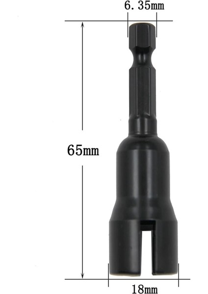 1/4 Inç Kelebek Cıvata Lokma Anahtar 6.35MM Hex Shank Soket Adaptör Somunu Güç Aracı Için Oluklu Elektrikli Tornavida Kol (Yurt Dışından)
