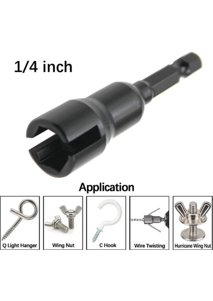 1/4 Inç Kelebek Cıvata Lokma Anahtar 6.35MM Hex Shank Soket Adaptör Somunu Güç Aracı Için Oluklu Elektrikli Tornavida Kol (Yurt Dışından)