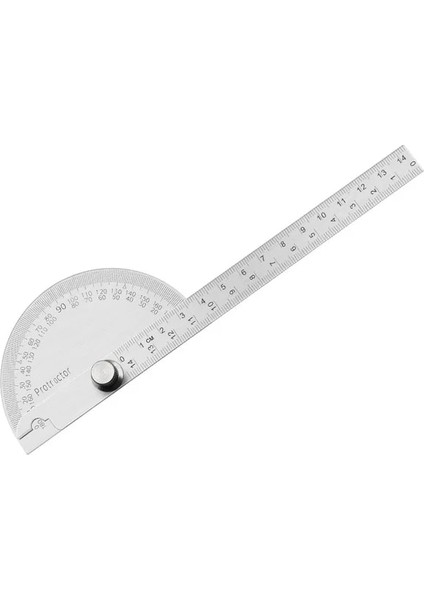 Kırmızı 180 Derece Ayarlanabilir Iletki Paslanmaz Çelik Ölçer Yuvarlak Kafa Kaliper Ağaç Işleme Mühendisliği Çizim Için Ölçüm Cetveli (Yurt Dışından)