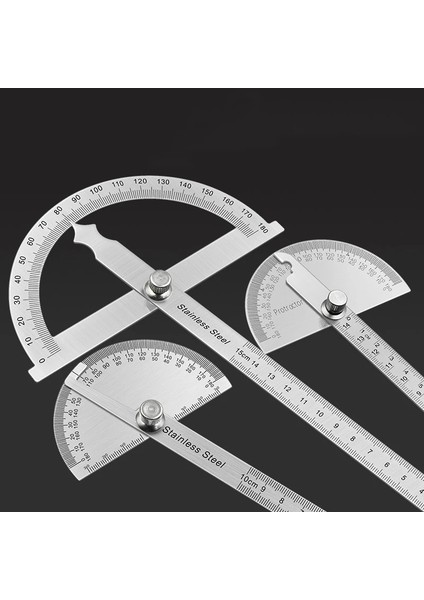 Kırmızı 180 Derece Ayarlanabilir Iletki Paslanmaz Çelik Ölçer Yuvarlak Kafa Kaliper Ağaç Işleme Mühendisliği Çizim Için Ölçüm Cetveli (Yurt Dışından) modelleri