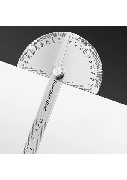 Kırmızı 180 Derece Ayarlanabilir Iletki Paslanmaz Çelik Ölçer Yuvarlak Kafa Kaliper Ağaç Işleme Mühendisliği Çizim Için Ölçüm Cetveli (Yurt Dışından) fırsatları