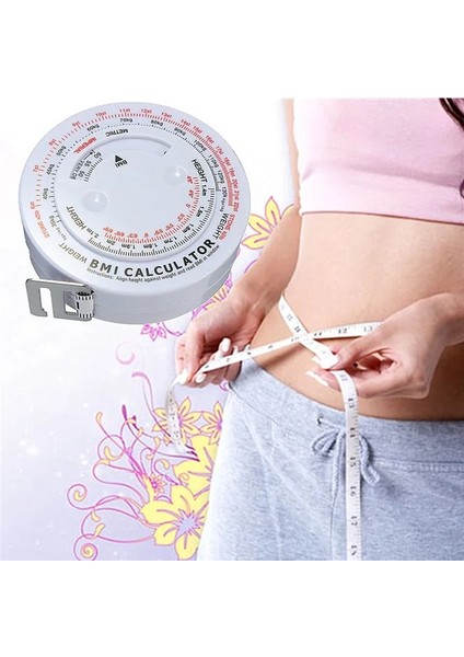 Normal Beyaz Bmı Ölçüm Bandı Bmı Hesaplayıcı Sağlık Mezura Kütle Indeksi Geri Çekilebilir (Yurt Dışından)
