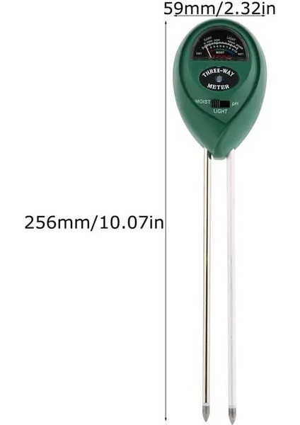Tip 1 Toprak Ph Test Cihazı 3'ü 1 Arada Ph Hafif Nem Asitliği Test Cihazı Toprak Test Cihazı Nem Ölçer Bitkiler Bitkiler Için Toprak Test Cihazı Kiti Çiçekler (Yurt Dışından)