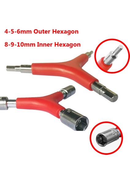 2 Adet Y Tipi Bisiklet 4-5-6 8-9-10MM Üçgen Altıgen Anahtar Vida Anahtarı Anahtarı Fpv Quadcopter Pervane Rc Araçları Bisiklet Tamir Edc (Yurt Dışından)