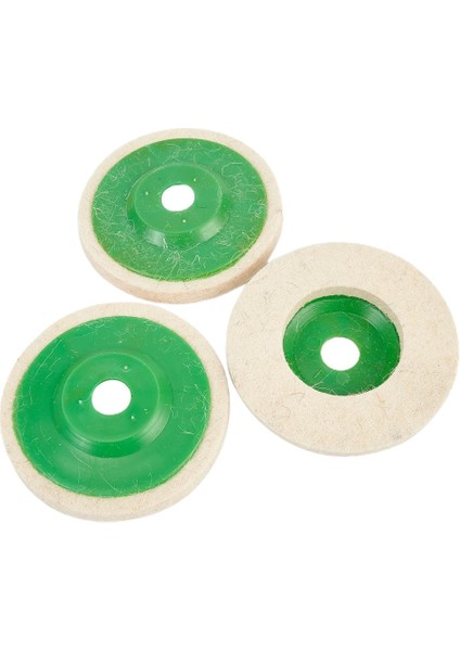 3 Adet 100MM Yün Parlatma Parlatma Tekerlekleri Keçe Ped 4 Inç Tampon Cila Diskleri Öğütücü Tekerlek Keçe Parlatma Diski Parlatıcı (Yurt Dışından)