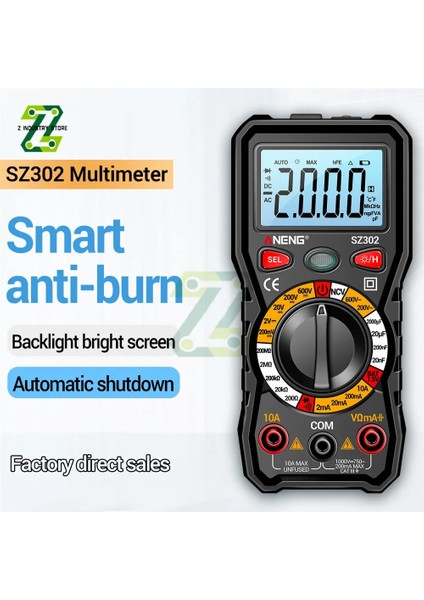 Kırmızı SZ301 SZ302 Dijital Multimetre Profesyonel Multimetro Otomatik Voltmetre Ac Dc 220 V Direnç Gerilim Kondansatör Diyot Test Cihazı (Yurt Dışından) indirimleri