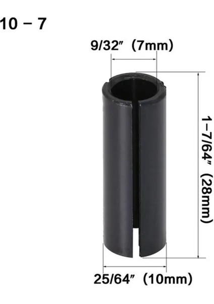 10MM Ila 7mm Yönlendirici Bit Adaptörü Pens 6 6.35 8 10 12 12.7mm Cnc Freze Kesicisi Hassas Chuck End Mill Adaptörü Takım Tezgahı Tutucu (Yurt Dışından)