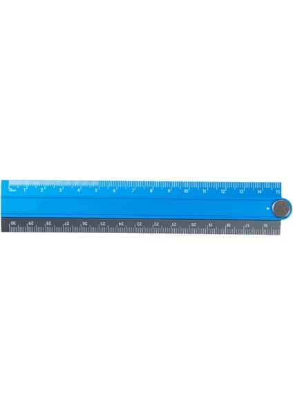 Mavi Alüminyum Alaşımlı Katlanabilir 15CM-30CM Cetvel Çocuklar Için Basit Katlanır Metal Kırtasiye (Yurt Dışından)