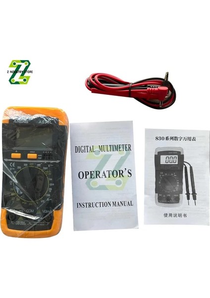 Sarı 1 A830L LCD Dijital Multimetre Ac Dc Gerilim Diyot Frekans Multitester Akım Test Cihazı Buzzer Fonksiyonlu Aydınlık Ekran (Yurt Dışından)
