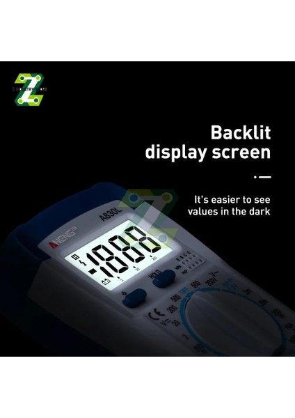 Sarı 1 A830L LCD Dijital Multimetre Ac Dc Gerilim Diyot Frekans Multitester Akım Test Cihazı Buzzer Fonksiyonlu Aydınlık Ekran (Yurt Dışından)