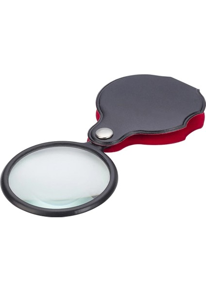 Siyah 8x 50MM Taşınabilir El Büyüteç 8x Deri Büyüteç Büyüteç Cep Büyüteç Okuma Monocle Takı Büyüteç Hediye Gözlük Lupe (Yurt Dışından) modelleri