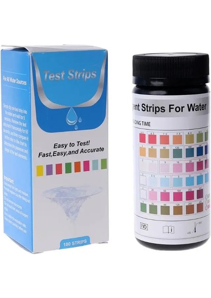 Beyaz 100 Şerit Su Test Kağıdı 6in1 Ph Alkalinite Nitrit Klor Sertliği Havuz, Akvaryum Suyu Için 6in1 Test Şeritleri (Yurt Dışından) fiyatları