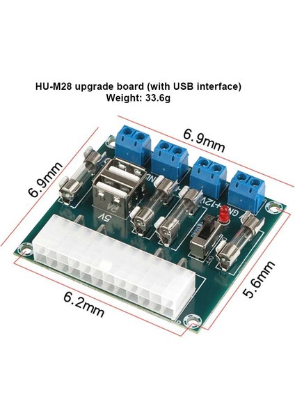 HU-M28W HU-M28W Masaüstü Bilgisayar Güç Atx Transfer Kartı Güç Adaptörü Kaynağı Test Modülü Güç Kaynağı Devre Çıkış Modülü (Yurt Dışından)
