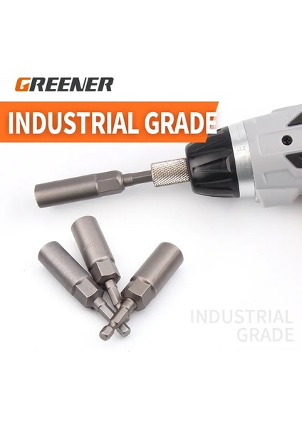 9mm x 80 Daha Yeşil Bir Adet 80MM Uzunluk Ekstra Derin Cıvata Somun Anahtarı Bit 6.35MM Hex Shank Anahtarı Soket Tornavida Güç Aracı Için (Yurt Dışından)