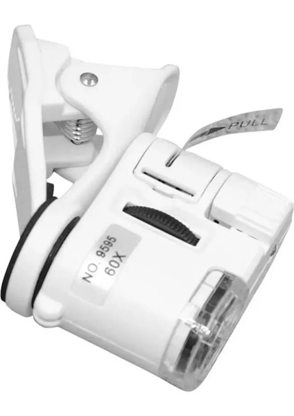 60X Büyüteç 60X Cep Telefonu Mikroskop Büyüteç LED Telefon ile Evrensel Mobil Büyüteç Makro Lens Yakınlaştırma Kamerası Klip (Yurt Dışından)