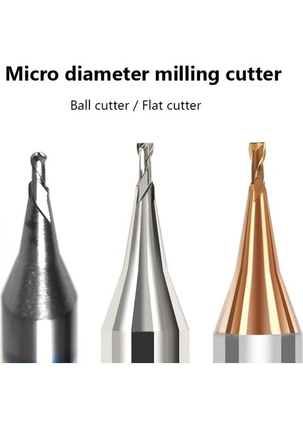 0.5X1X4X50 2f Frezeler Mikro Karbür End Mill Kaburga Işleme Kesici Cnc Derin Uzun Boyun Küçük Çap 0.2 0.3 0.4 0.5 0.6 0.7 0.8 0.9mm Mini Yönlendirici Bit (Yurt Dışından)