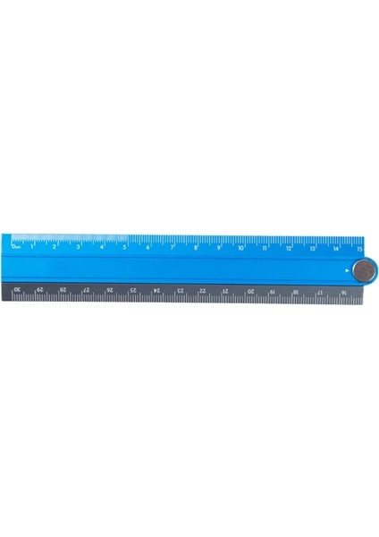 Mavi Alüminyum Alaşımlı Katlanabilir 15CM-30CM Cetvel Çocuklar Için Basit Katlanır Metal Kırtasiye (Yurt Dışından)