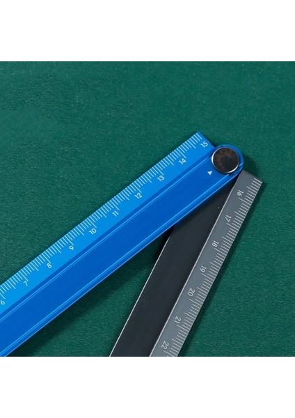 Mavi Alüminyum Alaşımlı Katlanabilir 15CM-30CM Cetvel Çocuklar Için Basit Katlanır Metal Kırtasiye (Yurt Dışından)