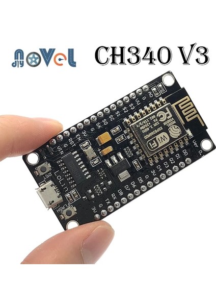 Nodemcu V3 CH340 Kablosuz Modül Nodemcu V3 CH340 Lua Wıfı Nesnelerin Interneti Geliştirme Kurulu ESP8266, Pcb Anteni ve Arduino Için USB Bağlantı Noktası ile (Yurt Dışından)