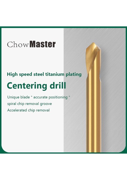 3MMX90 Hss 90° 120° Titanyum Kaplama Cnc Nokta Matkap Saplama Spotting Konum Merkezi Bit Kılavuz Hazırlama Pilot Delik Pah Makinesi Aracı (Yurt Dışından)