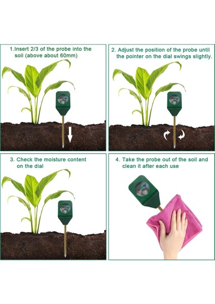 3 Adet Toprak Nem Test Cihazı Nem Ölçer Dedektörü Bahçe Tesisi Çiçek Test Aracı Kapalı Saksı Bitkileri Plantasyon Toprak Analizörü (Yurt Dışından) fırsatları