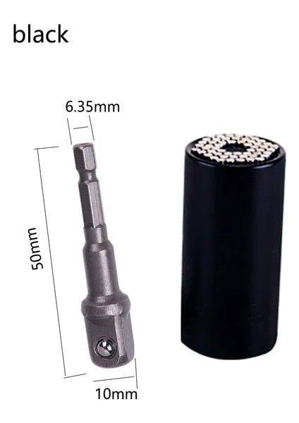 Siyah 7-19 mm Evrensel Tork Anahtarı Kafa Seti Soket Kol Cırcır Burç Anahtarı Elektrikli Matkap Anahtarı Çok El Aletleri (Yurt Dışından)