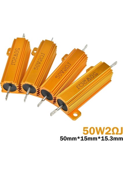 2 Ohm 1 Adet 0.1/0.5/1/1.5/2/3/4/5/6/8/10/12/15 Ohm 50 W Güç Alüminyum Kabuk Tel Sarımlı Direnç Direnci 5% Hassasiyet (Yurt Dışından)