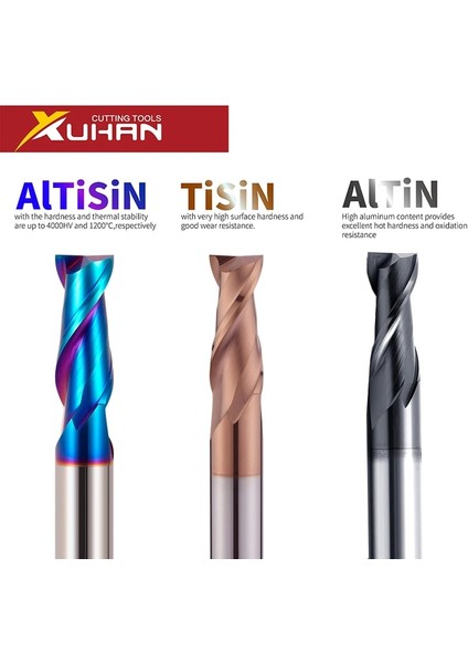 6X6DX50L-2F, 1 Adet HRC50 Alüminyum HRC50 HRC55 HRC65 Karbür Uçlu Değirmen 2 Flüt Parmak Freze Freze Kesici Alaşım Kaplama Tungsten Çelik Kesme Aleti Cnc Işleme Frezeler (Yurt Dışından)